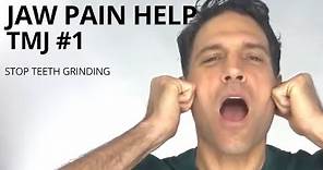 TMJ Exercises #1 --- Jaw Pain Help --- Teeth Grinding