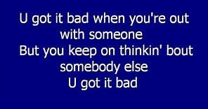 Usher - U got it bad LYRICS