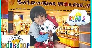 Ryan ToysReview's First Build A Bear Workshop with Paw Patrol Chase and Marshall