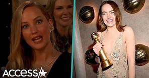 Jennifer Lawrence Jokes About 'Leaving' Golden Globes Ahead Of Emma Stone's Win