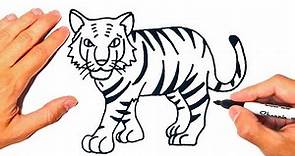 Cómo dibujar un Tigre fácil | Dibujo de Tigre