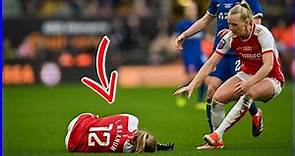 Watch 🔴Arsenal player Frida Maanum collapses during Women's League Cup final
