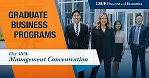 CSUF Flex MBA Management Concentration