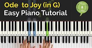 Ode to Joy on the Piano (in G) | Easy Piano Tutorial