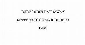 Berkshire Hathaway Letters to Shareholders - 1965