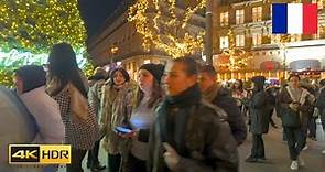 Paris France 🇫🇷 Boulevard Haussmann Evening Walk Tour 4K HDR
