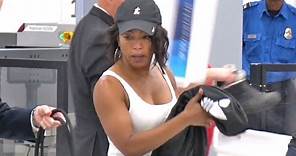 Angela Bassett Shows Of Her Biceps Going Through LAX TSA