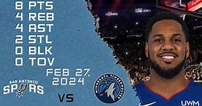 Monte Morris player Full Highlights vs SPURS NBA Regular season game 27-02-2024
