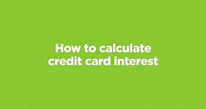 How to calculate credit card interest