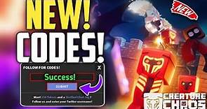 *NEW* ALL WORKING CODES FOR CREATURE CHAOS || ROBLOX - CREATURE CHAOS CODES