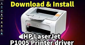 How to Download & Install HP LaserJet P1005 Printer driver in windows 11 or windows 10