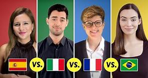 Spanish vs. Italian vs. French vs. Portuguese | Romance Languages Comparison