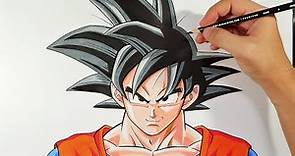 Como dibujar a Goku paso a paso con lápices de colores | ArteMaster