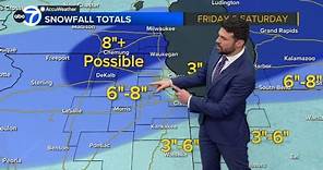 Much of Chicago area under Winter Storm Watch Friday