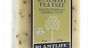 Plantlife Rosemary Tea Tree Bar Soap - Moisturizing and Soothing Soap for Your Skin - Hand Crafted Using Plant-Based Ingredients - Made in California 4oz Bar