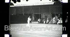 Rare black and white film of Henri Cochet--famous French tennis player