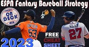 ESPN Fantasy Baseball Mock draft 2023 - FREE CHEAT SHEET - H2H Points