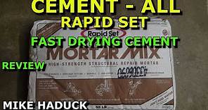 How I use Rapid set Cement all & Mortar mix (fast drying) Mike Haduck