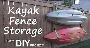 Kayak Fence Storage - Easy DIY Project