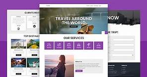 Complete Responsive Travel & Tour Website Design Using HTML - CSS - JavaScript - PHP - MySQL