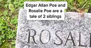 The mystery of Rosalie Poe #edgarallanpoe #gravetok #cemeteryexploring #cemeterytok #taphophile #siblings