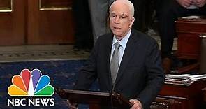 Senator John McCain Speaks On Senate Floor Following Health Care Vote | NBC News