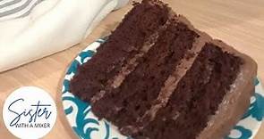Buttermilk Chocolate Cake with Chocolate Frosting | Step-By-Step Tutorial