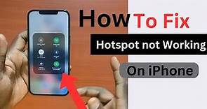 How to Fix Hotspot not Working on iPhone