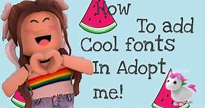 HOW TO ADD “🅒🅞🅞🅛” FONTS IN ADOPT ME!