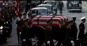 The funeral procession for President Franklin Delano Roosevelt April 14, 1945