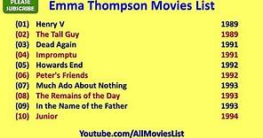 Emma Thompson Movies List