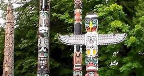 Totem Poles in Stanley Park, Vancouver, BC, Canada
