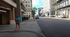 [4k] Walking through downtown Mobile, Alabama- United States