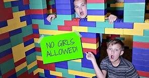 Boys Only GIANT LEGO FORT! No Girls Allowed