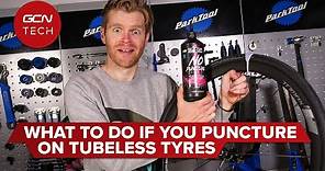 How To Fix A Punctured Tubeless Tyre | GCN Tech Puncture Repair Guide