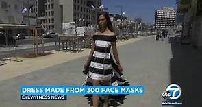 Miss Israel wears dress made from 300 face masks in Miss Universe pageant | ABC7