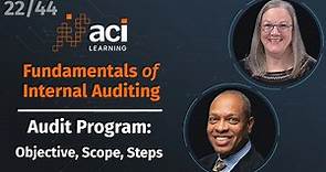 Audit Program: Objective, Scope, Steps | Fundamentals of Internal Auditing | Part 22 of 44