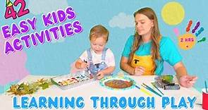 42 Easy Kids Activities to Do at Home | Learning Through Play | Toddler Learning Video