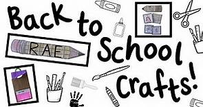 3 Easy Back to School Crafts! | First Day of School Activities | Elementary Students | Twinkl USA