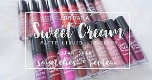 Jordana Sweet Cream Matte Liquid Lip Color (Swatches & Review on Asian Skin)