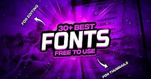 Best 30+ Gaming Fonts Pack Free Download 2024 || Best Fonts For Thumbnails || Fonts For Pixellab