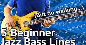 5 Beginner-Friendly JAZZ Bass Lines (Guaranteed To Impress)