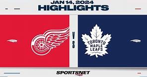 NHL Highlights | Red Wings vs. Maple Leafs - January 14, 2024