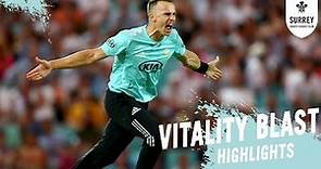 Tom Curran with a hat-trick! | Highlights of Surrey v Glamorgan in the Vitality Blast