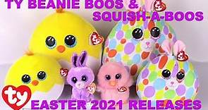 TY BEANIE BOOS & SQUISH-A-BOOS (Easter 2021 New Releases) Squishy Boo Plush Review - BBToyStore.com