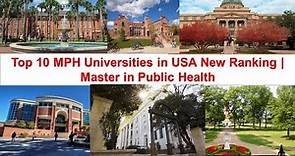 Top 10 MPH Universities in USA New Ranking | Masters in Public Health in USA
