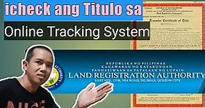 Online Tracking of Land Title Applications Register of Deeds | Paano verify Titulo ng Lupa