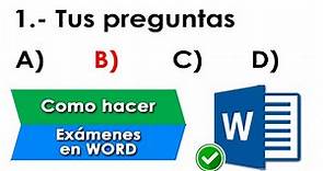 ¿Cómo hacer exámenes en WORD?