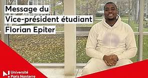 Bienvenue à l'Université Paris Nanterre : Message du Vice-président étudiant, Florian Epiter