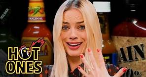 Margot Robbie Pushes Her Limits While Eating Spicy Wings | Hot Ones